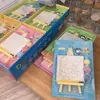 Pequeno pintor sanliou padrão de desenho animado exercício de pintura manual infantil habilidade manual das crianças quebra-cabeça venda quente