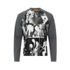 WT759 High Street Estilo Americano Hombres y Mujeres Bloque de Color Diseño Gráfico de Banda de Rock Corte Ajustado Moda Callejera para Hombre Camiseta de Manga Larga Raglán