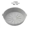 Bandeja de silicona para freidora de aire, tapete reutilizable para freidora de aire, molde redondo para pastel, herramienta para hornear