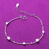 Pulsera Minimalista, Tobillera Geométrica Cuadrada Pequeña Hecha Completamente a Mano, Joyería de Moda Procesada en Fábrica al por Mayor