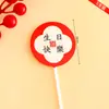 Mesa de Sobremesa de Aniversário de Bebê Vermelha Novo Estilo Chinês Cartão Decorativo para Bolo de Aniversário de 100 Dias Roupa de Festa de Lua Cheia