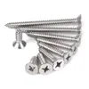 Acero Inoxidable 304 Cabeza Avellanada Cruzada Autorroscante Yb846 Estándar Cantonés Tornillo Mecánico de Cabeza Plana Madera St2St2.2St3-St4