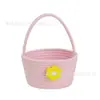 Bolsa Tote Pequena de Corda de Algodão Bolsa de Mão de Corda de Algodão Cesta Suspensa Tecida com Flor Pendurada Cesta Tecida de Corda de Algodão Cesta de Armazenamento para Cosméticos e Joias