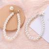 Llavero de Perla Perla de Vidrio Colgante DIY Colgante de Joyería para Muñeca Cadena Decorativa para Funda de Teléfono Móvil Cadena Pequeña Corta Bolso