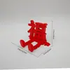 Decoraciones creativas de boda en 3D con el carácter chino para "alegría", perfectas para centros de mesa, para crear un ambiente festivo en la alcoba nupcial y como accesorios para fotos de sesiones de compromiso.