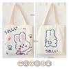 Bolsa de Lona Estudante Desenho Animado Urso Morango Grande Capacidade Ombro Sacola Tote Bolsa de Mão Bolsa Escolar Bolsa de Pano Mulheres Tote Versátil