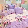 Oso Floral Nantong Textiles para el Hogar Comercio Exterior Comercio Electrónico Hogar Juego de Cuatro Piezas Artesanía Lavada y Cepillada Dormitorio Juego de Tres Piezas Transfronterizo