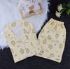 Pijama Novo Estilo para Mulheres, Shorts Duplos de Algodão Nuvem de Verão para Meninas, Shorts Fofos de Gola Pequena de Manga Curta, Conjunto para Usar em Casa
