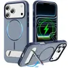 Capa com Suporte de Anel Magnético Dupla Cor Adequada para iPhone 17 Pro Max, Capa Protetora Anti-Queda nas Quatro Cantos, Capa com Suporte de 16 Polegadas