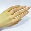 Anillo de estrella de plata de ley S925 para mujer, anillo de moissanita irregular con incrustación completa, fábrica japonesa de joyería de lujo ligero de alta gama