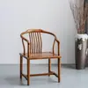 Nueva Silla Redonda de Madera Maciza Estilo Chino Silla de Té para Sala de Té Zen Silla de Gran Tutor de Madera de Fresno Silla Circular Sencilla Casual Silla de Estudio Sillón