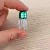 Frasco Cápsula Transparente, Material Acrílico, Tampa Hexagonal de Alumínio, Embalagem Cápsula Plástica, Frasco Pequeno, Frasco Plástico para Sub-Embalagem