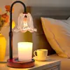 Lámpara de Cera Aromática sin Llama de Lirio del Valle Transfronteriza, Lámpara de Vela Temporizada, Lámpara Regulable para Derretir Velas, Lámpara de Mesa para Ambiente de Dormitorio, Madera de Bambú