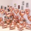 Balão de casamento Decoração de quarto de casamento Suprimentos Coração em forma de amor Filme de alumínio Decoração de balão Expressão de amor Atmosfera Decoração Acessórios