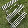 Soporte de Flores para Balcón de Acero Inoxidable, Estante de Piso de Hierro Forjado Estilo Escalera para Plantas Suculentas de Múltiples Niveles, Almacenamiento para Sala de Estar, Soporte Decorativo para Macetas de Exterior