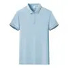 Camisa Polo Antibacteriana de Verão Manga Curta Gola Lapela Poliéster Algodão Bordado Estampado Roupa de Trabalho Verão Estilo Fino Envio em 13 Dias