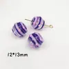 Liquidación DIY Cuentas de Vidrio con Goteo de Aceite Pintadas a Mano Navideñas Redondas Agujero Recto Cuentas Sueltas Accesorios para Joyería Colgantes para Pulseras