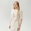 Nuevo Top de Punto 100% Cachemir Holgado Estilo Francés con Mangas Murciélago para Mujer Otoño 2026