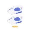 Protetor de Calcanhar de Silicone Palmilha Interna Invisível para Aumento de Altura Absorção de Choque Esportiva Protetor de Calcanhar para Homens e Mulheres Palmilha de Meio Tamanho para Calcanhar de Mulheres