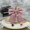 Pajarita de Cuerno Plano de Niña de Color Uniforme Escolar con Uniforme JK Original Estilo Universitario Adorno Puro Raíz de Pluma de Lazo Traje Seikan Japonés