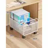 Caja de almacenamiento de libros con ruedas, adecuada para estudiantes, para usar debajo de los escritorios en las aulas, organizador de libros y mochilas, caja de almacenamiento de escritorio, estantería, librero