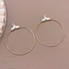 Colgador Redondo de Acero Inoxidable Pendientes Colgante Geométrico Exagerado Hecho a Mano Pendientes de Círculo Grande Material Accesorios para Joyería DIY