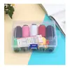 Nuevo Kit de Costura de Moda Famoso en Internet para Uso Doméstico, Kit de Costura Conveniente para Dormitorio, Caja de Costura Transparente Portátil