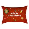 Funda de Almohada Lumbar Navideña Nueva Transfronteriza de Amazon Venta al por Mayor Almohada de Tira Larga Copo de Nieve Dorado Cubierta de Cojín para el Hogar