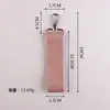 Estilo Coreano Estilo Ins Color Sólido Lona Colgante Llavero DIY Colgante Llavero Equipaje Pegatina de Nombre Correa Corea del Sur