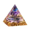 2135-Artesanato de Cristal Transfronteiriço Cristal Natural Pedra Colorida Bolsa de Rede Tecida Pirâmide Pedra do Espírito Balanço Conjunto de Pedras