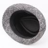Gorro cálido de lana con ala deformada para personas de mediana edad y mayores, estilo británico, estilo retro, a cuadros, estilo jazz europeo y americano, para otoño e invierno.