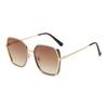 Nuevas gafas de sol para mujer europeas y americanas, gafas de sol de metal retro de moda, fotografías callejeras populares en Internet, gafas de sol transfronterizas