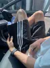 Shorts Listrados de Secagem Rápida Estilo Americano Moda Verão Masculina Soltos Casuais para Exterior Comprimento Médio Calças Esportivas Estudantes Calças Personalizadas