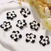 Parche de Tela con Lentejuelas Blancas y Negras y Perlas Hecho a Mano Estilo Coreano Flor de Margarita Parche para Zapatos con Agujero DIY Flor para Zapatos Parche para Ropa Accesorios de Parche