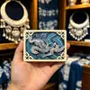 Imán de Refrigerador Cultural y Creativo de la Aldea Miao Qianhu de Guizhou, Corona Miao, Imán de Refrigerador Teñido con Índigo para Tocados Miao, Refrigerador con Bordado Miao