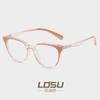 Gafas personalizadas ojo de gato TR90 para hombres y mujeres sin maquillaje moda combinan con todo grado ajustable gafas anti luz azul 8403