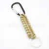 Chaveiro Mosquetão Paracord para Exterior Preto Mosquetão de Liberação Rápida Chaveiro Trançado Paracord de Sete Fios Gancho de Argola Acessório