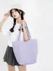 Bolso Tote de Estilo Casual Simple de Comercio Exterior para Mujer 2025 Nueva Textura Versátil Estudiante Clase Gran Capacidad Bolso de Hombro