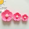 Pétalas de flores de resina flor de cinco pétalas DIY acessórios de cabelo infantis decoração de saída de ar do carro material de caixa de armazenamento de patch