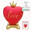 Nuevo regalo base en forma de corazón para el Día de San Valentín, decoración de boda de propuesta de paloma estilo INS, globos de papel de aluminio que realzan el ambiente