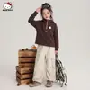 Sudadera con Capucha para Niña Otoño 2026 Nuevo Estilo Ropa Infantil Tallas Mediana y Grande Cuello Medio Cremallera Estilo Moderno Ropa Suave y Acogedora