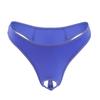 Frente Buraco Livre Gelo Seda Homens Divertido Tanga Sexy Transparente Cintura Baixa T-Pants Homens Elástico Casal Aberto Equipamento