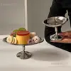 Taza Alta para Postre de Acero Inoxidable 304 Tazón para Helado, Pudín, Natillas Estilo Ins de Aspecto Elegante Popular Taza de Helado