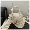 Bolso Cruzado de Color Sólido para Mujer 2025 Gran Capacidad Bolso Almohada Casual Verano Nueva Textura Cuero Retro Cera de Aceite