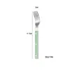 Juego de Cubiertos de Acero Inoxidable con Mangos de Plástico, Cubiertos Estilo Occidental 430, Cuchillo y Tenedor para Steak, Cuchara y Tenedor de Postre, Juego de Cinco Piezas
