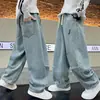 Pantalones para niños al por mayor jeans de color liso para niños 2025 nuevos pantalones de pierna ancha de moda para niños grandes pantalones comodín al por mayor