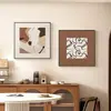 Isla Marrón Estilo Crema Pintura Decorativa de Restaurante Arte de Nicho Abstracto de Gama Alta Mural para Sala de Estar Dormitorio Pintura Colgante para Mesa de Comedor