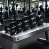 Venda direta da fábrica halteres hexagonais de ferro fundido para uso comercial e doméstico, ecológicos, sem odor, halteres revestidos para fitness masculino