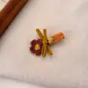 Nueva Horquilla de Hilo Floral con Acabado de Alta Gama, Pinza para el Cabello con Lazo de Terciopelo, Accesorio para el Cabello para Niñas con Flequillo Lateral