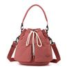 Bolso de Cubo con Cordón de Gran Capacidad Estilo Mori Harajuku Transfronterizo Bolso de Hombro de Nailon Moderno para Todo Combinación Bolso Cruzado para Mujer